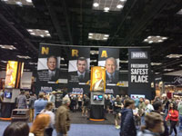 A Lapierre, Cox, and North banners at the 2019 NRA Convention in Indianapolis Indiana