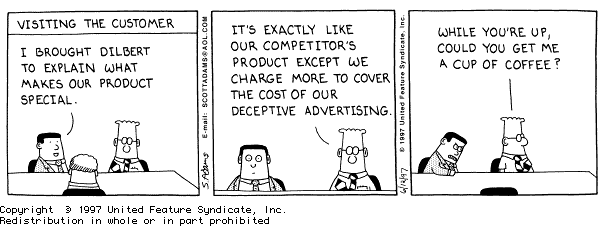 Dilbert Cartoon: Advertising - 600x226 - gif Dilbert Cartoon Close