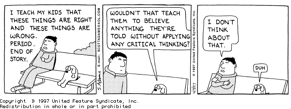 Dilbert Cartoon Critical Thinking